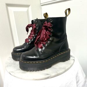 Dr. Martens Jadon platform black combat boots